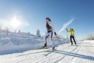 Ski-Langläufer im Schnee
